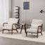 Chaise et salon ergonomiques en bois d'hévéa de style rétro
