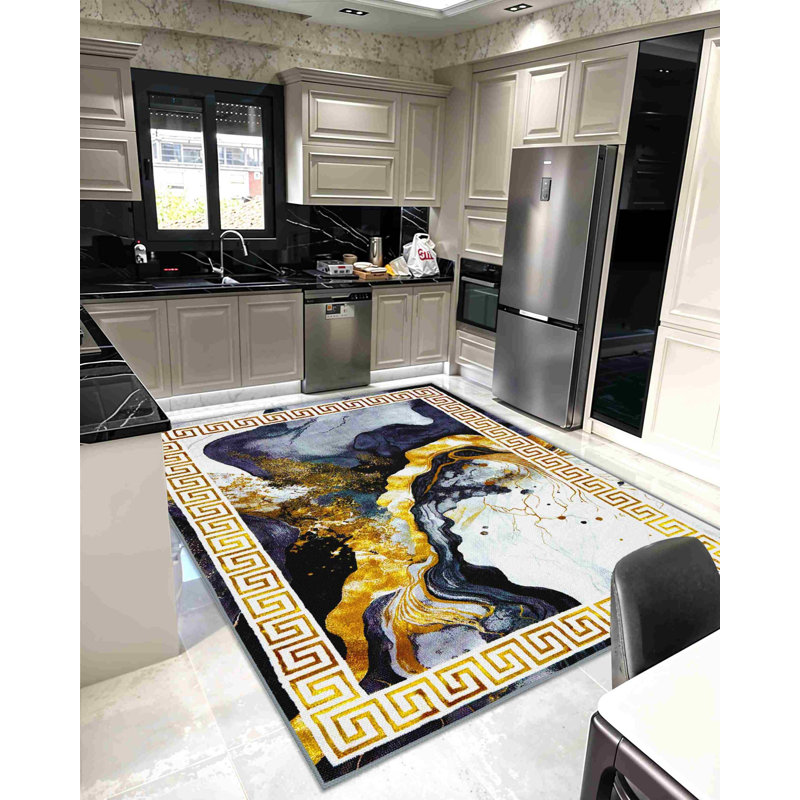 Tapis Carleen 1111 - noir, Rectangle 5 pi 3 po x 7 pi 6,5 po