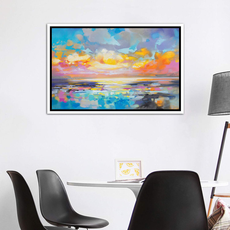 «Fractured Cumulus» par Scott Naismith - reproduction d'art, H 40 po x l 60 po x 1,5 po, Toile blanche encadrée