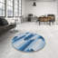 Tapis abstrait bleu / blanc Antrese-728151421