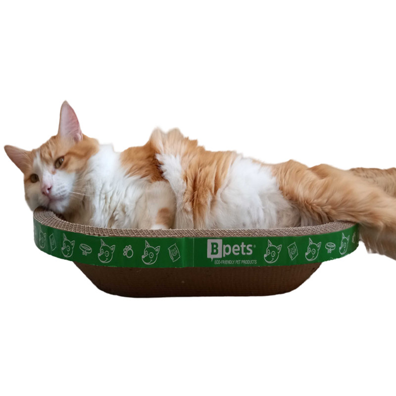 PetPro B Scratcher, Cat  Funny Oval Cardboard Scratcher. Engebretsen Accessory