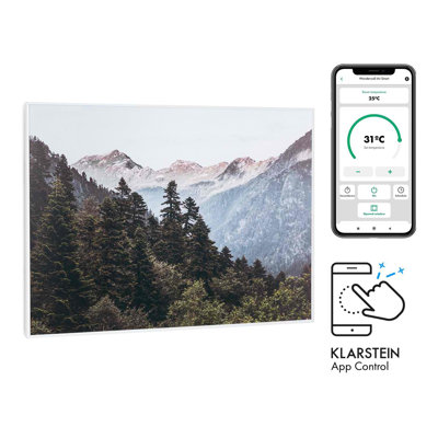 Klarstein 500 Watt 0 BTU Electric Panel Space Heater with Adjustable Thermostat and with Digital Display
