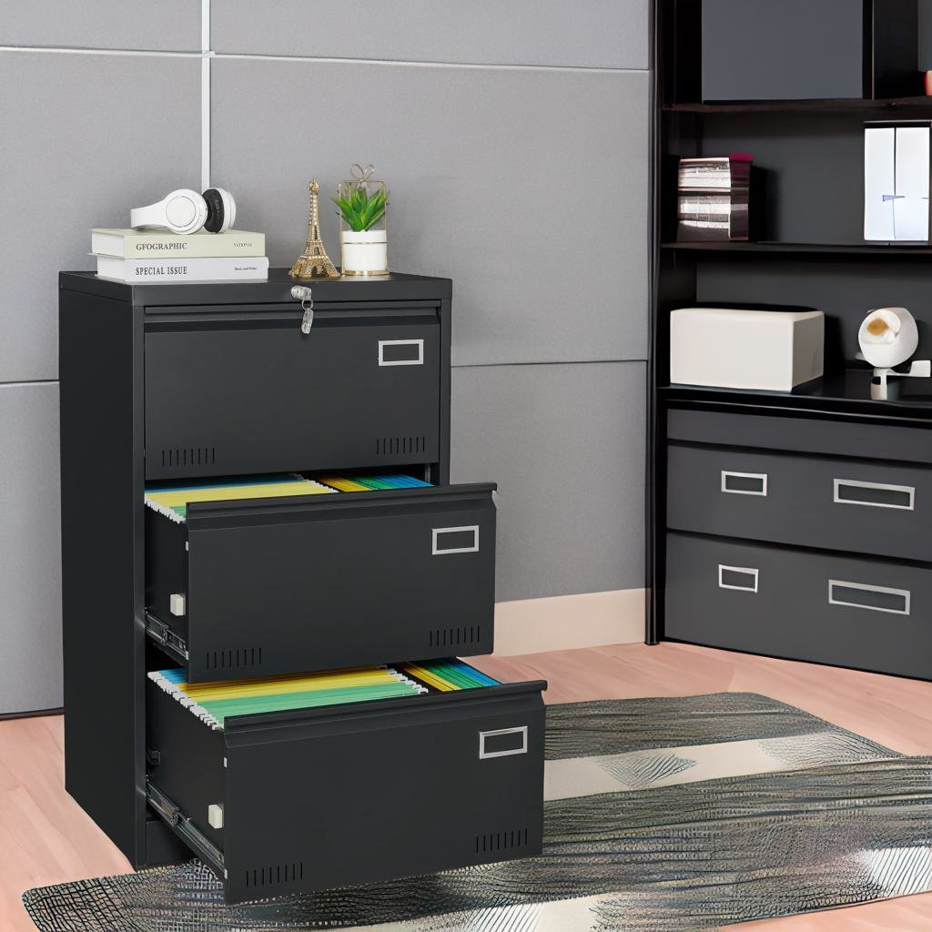 Latitude Run® Enri 23.62'' Wide 3 -Drawer File Cabinet | Wayfair