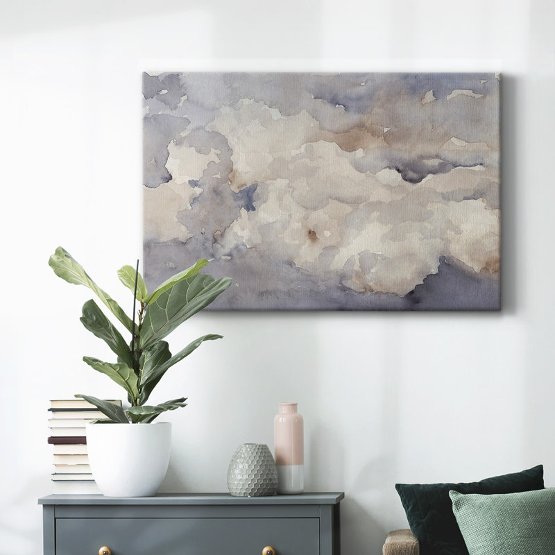 Clouds in Neutral II-Gallery Wrapped Canvas, 12" H x 18" W