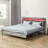 Bed Frame With Headboard, Platform Bed Frame With LED Lights, Charging Station, 3-Tier Storage Shelf, Steel Slats, Easy Assembly & Noise-Free With No Box Spring Needed, Walnut-787083716-787083738