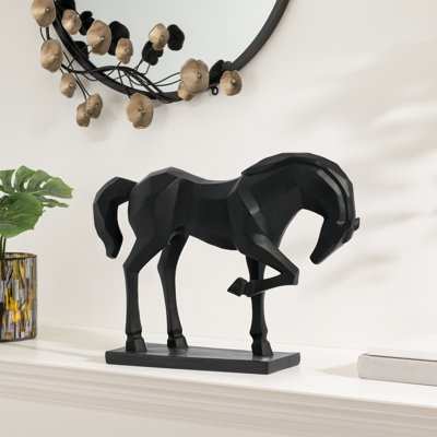 Sculpture de cheval 18 po à facettes
