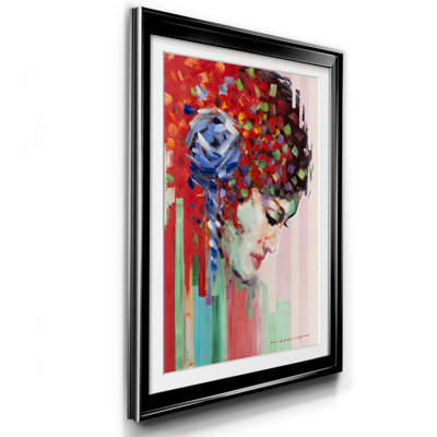 Confetti Girl III - Reproduction d'art sur papier encadrée