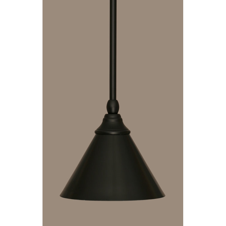 Stem Hung Mini Pendant Shown With 7” Cone Metal Shade