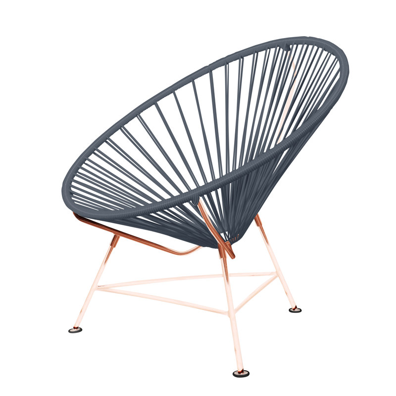 Innit Indoor Handmade Lounge Chair, Gray/Copper