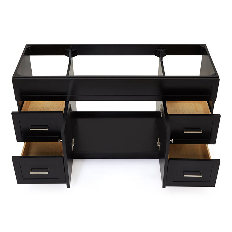 Paulla 60'' Single Bathroom Vanity Base Only, Black