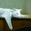 Geometric Lying Cat Figurine-1719082772