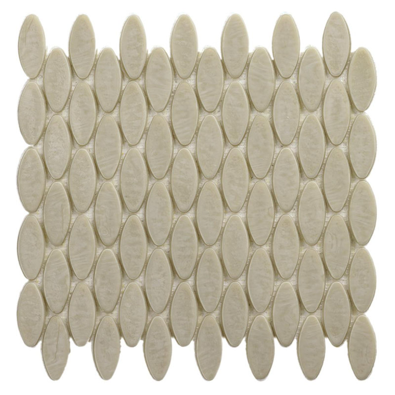 Sand 7/8" x 7/8" Domes Glass Mosaic