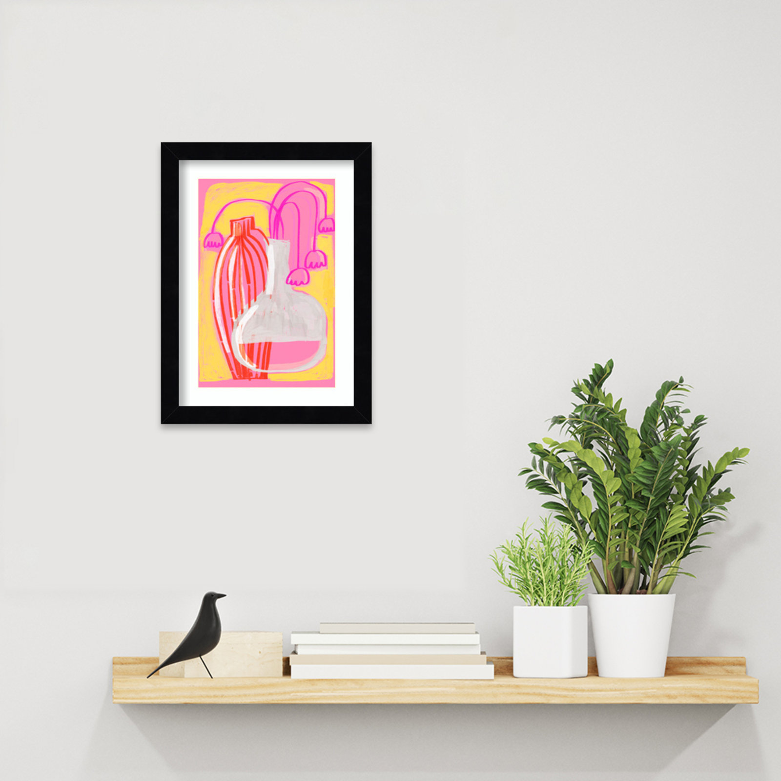 Galya "Neon Still Life No. 5" Print, Black, 13" H x 10" W