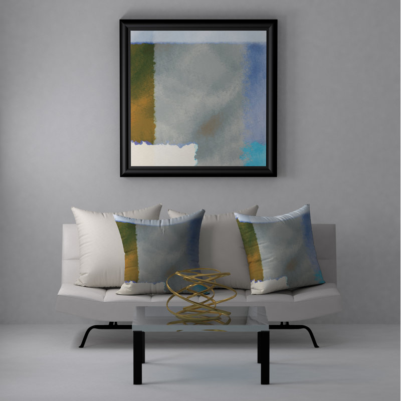 Abstract Reversible Throw Pillow, 24" H x 24" W