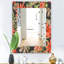 Miroir décoratif traditionnel fleurs avec branches-40085955