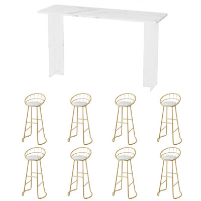 Simple cream wind bar tables and chairs