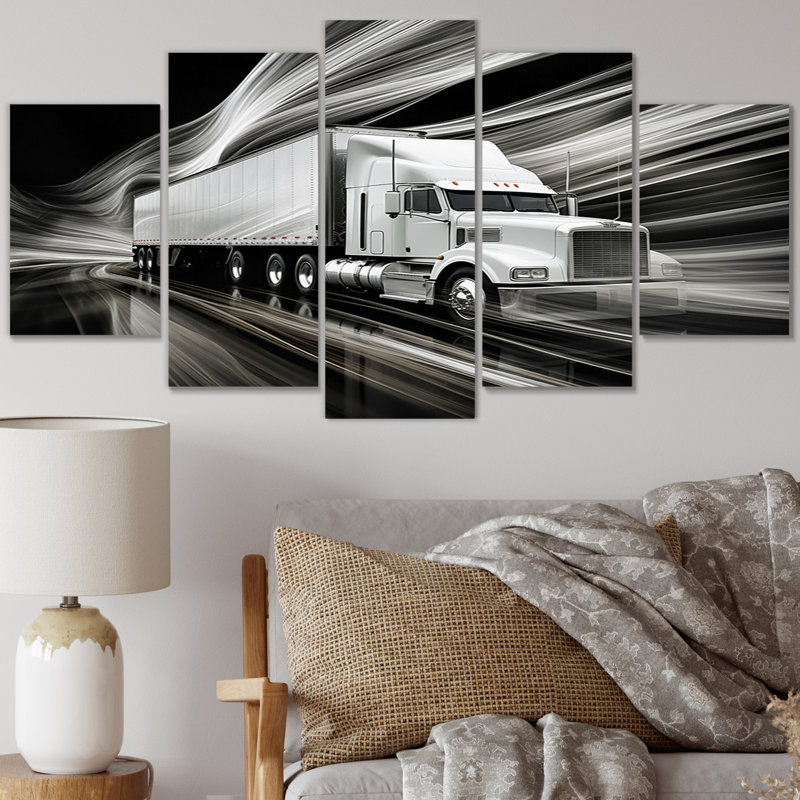  «Truck 53Ft Translucent Rhythms I - Décoration murale de transport - 5 panneaux