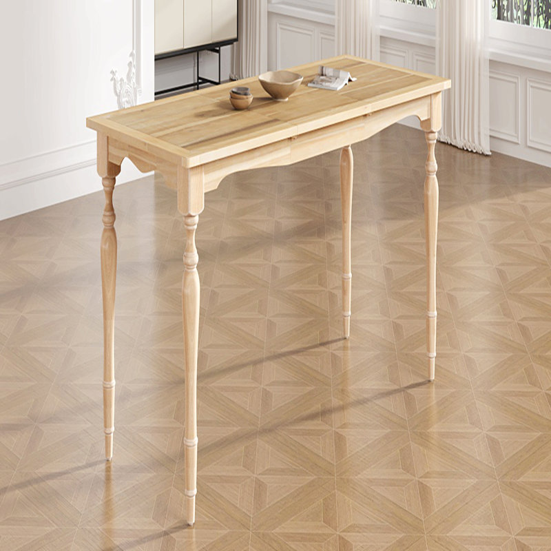 Table de salle à manger extensible traditionnelle traditionnelle de 82,7 pouces avec une feuille amovible de 23,6 po TopMAX