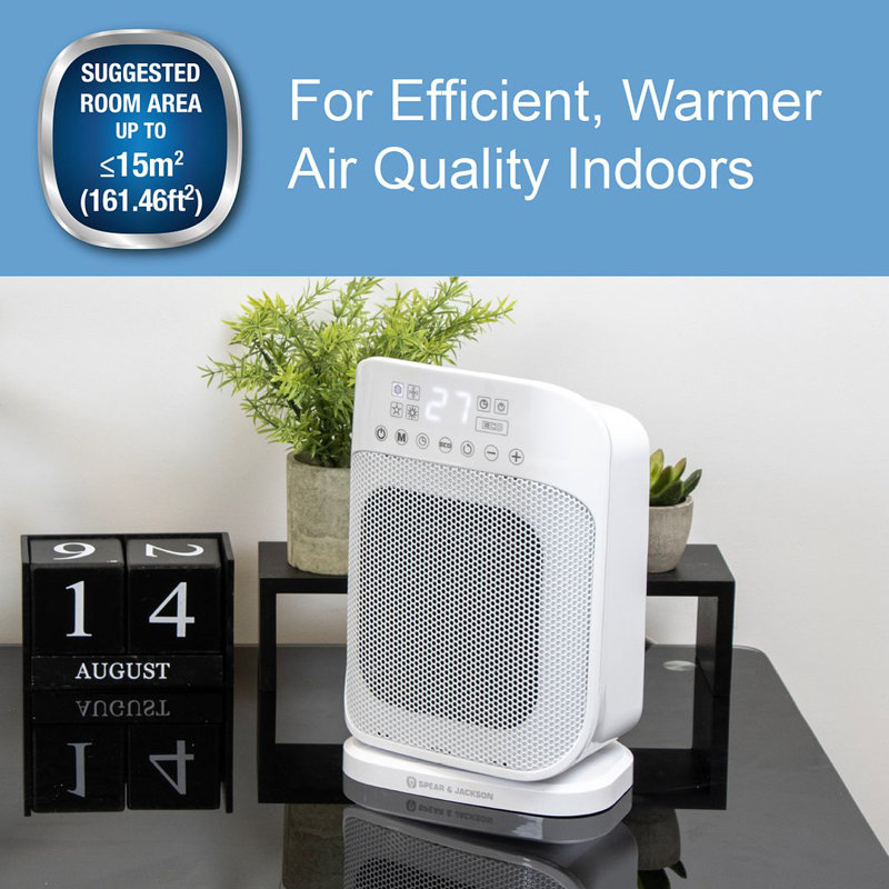 Symple Stuff 1500 Watt 56 BTU Electric Compact Space Heater with Adjustable Thermostat