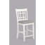 Table de salle à manger à hauteur de comptoir de 5 pièces de style contemporain, table ovale en feuille de 18 po, revêtement gris, rangement pour table, assise 4 po pour 5 pièces extensibles 4, et rangement pour