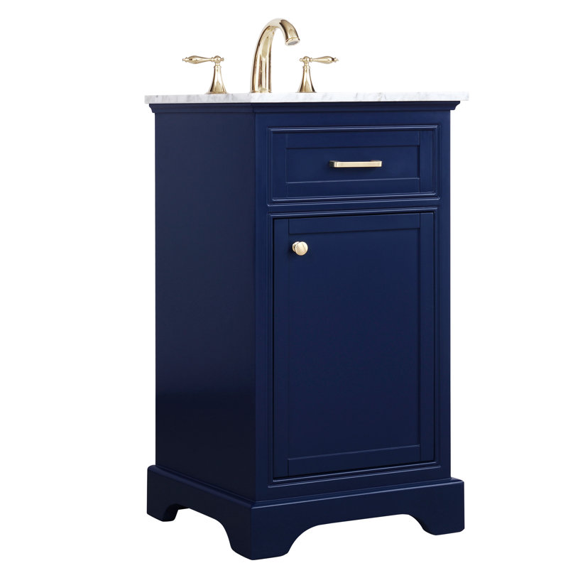 Meuble-lavabo simple 19 po Hermes, Bleu