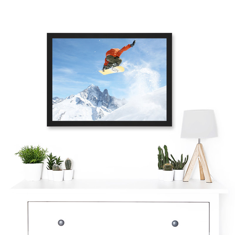 Snowboard Alps Jump Air - Single Picture Frame Art Prints