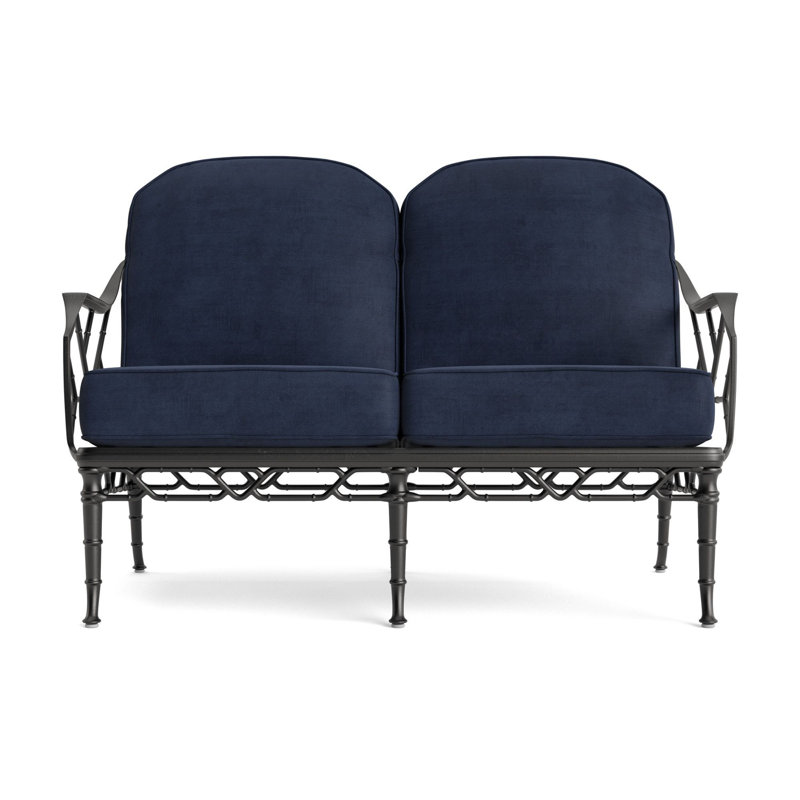 Calcutta Outdoor 2 - Seat Loveseat, Fusion Neptune, Textured Pewter