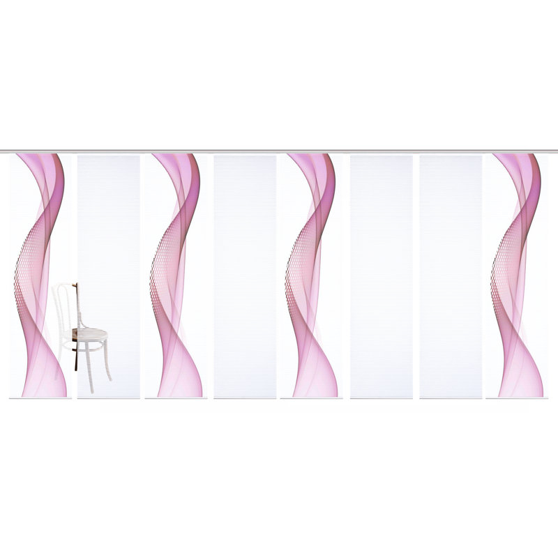 Semi Sheer Sliding Panel, Berry