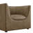 Dunkley Curved Back Vegan Leather Armchair In Mushroom-877701559