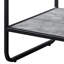 Table de bout polyvalente gris béton + noir avec espace de rangement