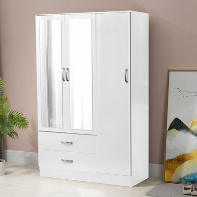 Everheart 3 Door Solid Wood Wardrobe