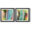 Long Lake I - ensemble de 2 peintures encadrées-61463677-61463670
