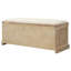 Banc de rangement rustique avec 3 paniers en rotin classiques amovibles, banc d'entrée avec coussin amovible (espresso)-1276723742
