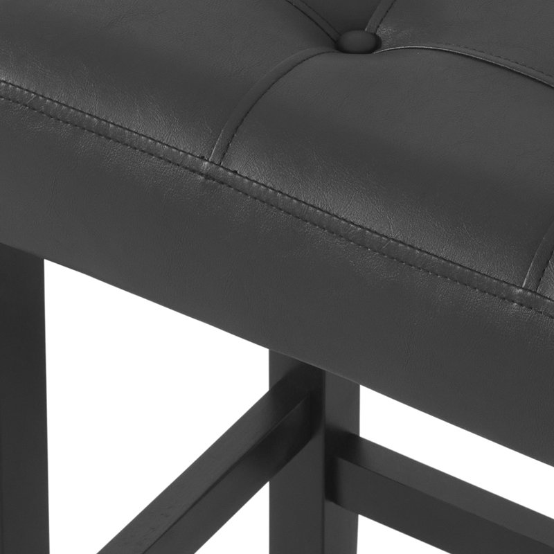 Tabouret de bar 25 po avec siège en faux cuir Alaterre Furniture Madison, Noir