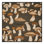 Machine Washable Botanical Brown Area Rug