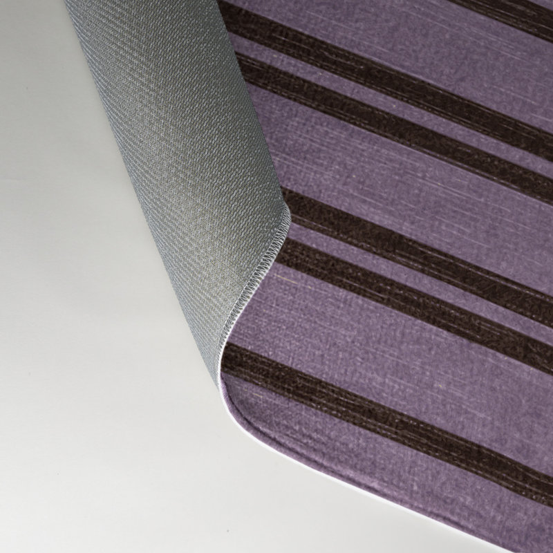 Tapis intérieur / extérieur rose HorizontalStripes, Rectangle 9 pi x 12 pi