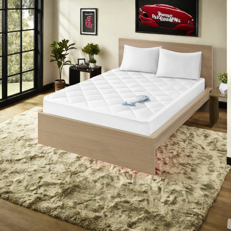 Ensemble de couvre-matelas imperméable en satin de coton pour maison moderne