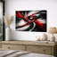 Abstrait rouge et noir, tourbillon dynamique, photos de salon audacieuses, impression sur toile encadrée-126054380-126054382