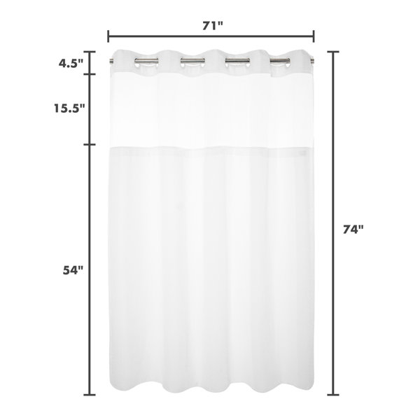 Latitude Run® Ramjani Shower Curtain with Liner Included & Reviews ...