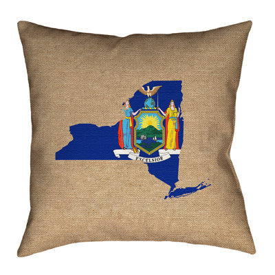 Coussin décoratif à double face en faux lin de coussins de new york