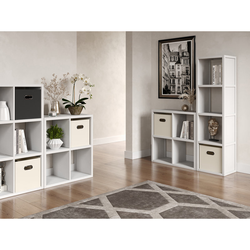 John Louis Home Solid Wood 4 Tall Cube Organizer, White