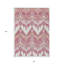 Tapis d'intérieur / extérieur lavable en ikat mauve et ivoire 8 pi x 10 pi