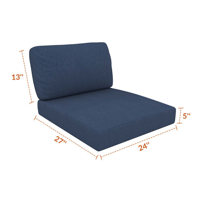 Indoor/Outdoor Deep Seating Sunbrella Cushion, Spectrum Indigo