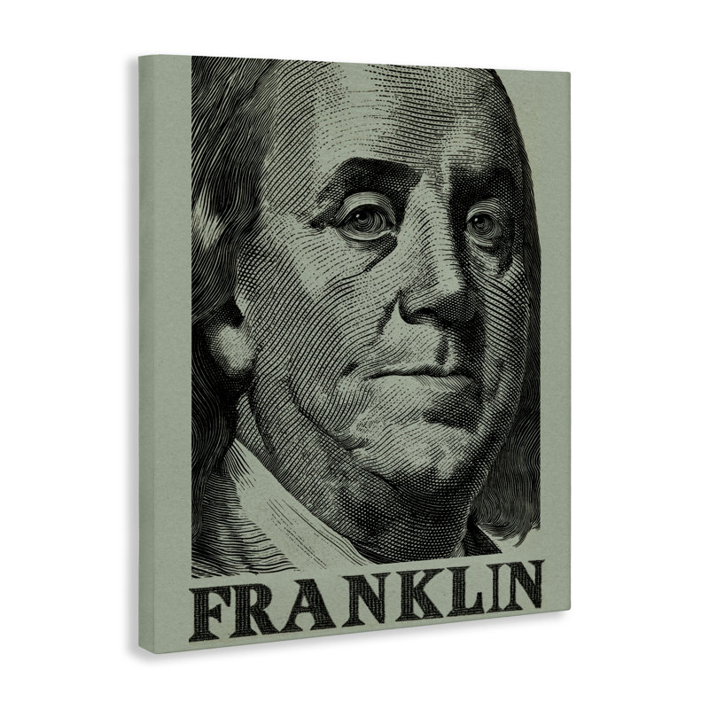 «Franklin's Influence Portrait Canvas», conception par Svetlana Aleynikova, H 40 po x l 30 po