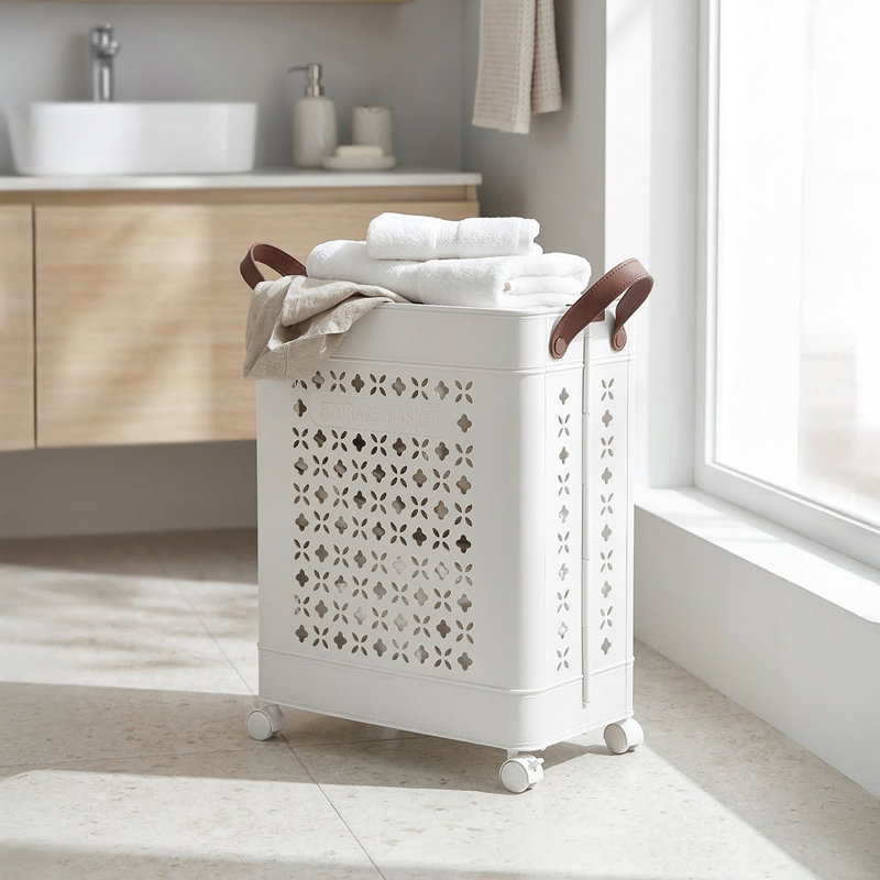 Laundry Hamper, White