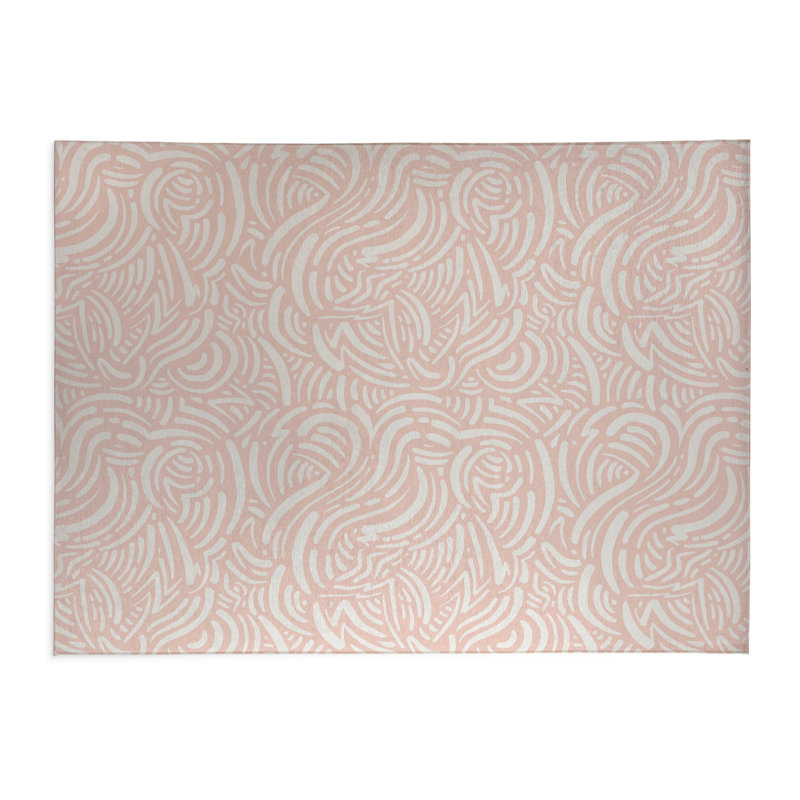 Cozy Swirl Non-Slip Outdoor Rug, Rectangle 2' x 3'