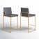 Rakowski Upholstered Counter Stool with Metal Frame