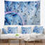 Tapisserie abstraite fractale bleu clair-28486072