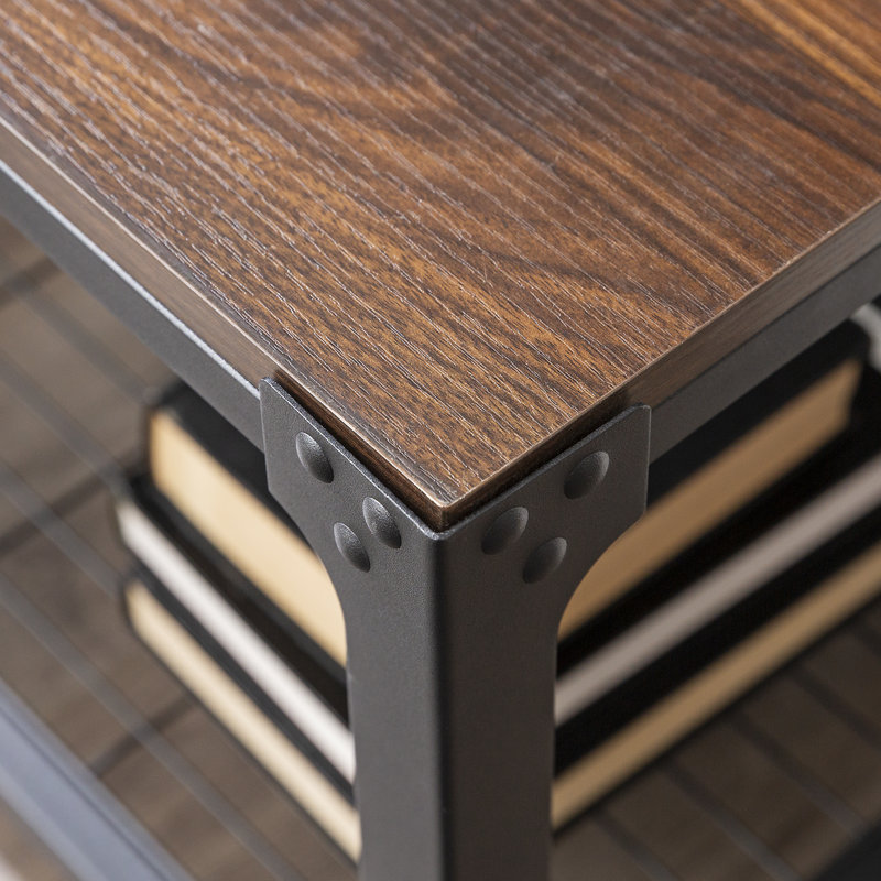Sara Upholstered Storage Bench, Dark Walnut