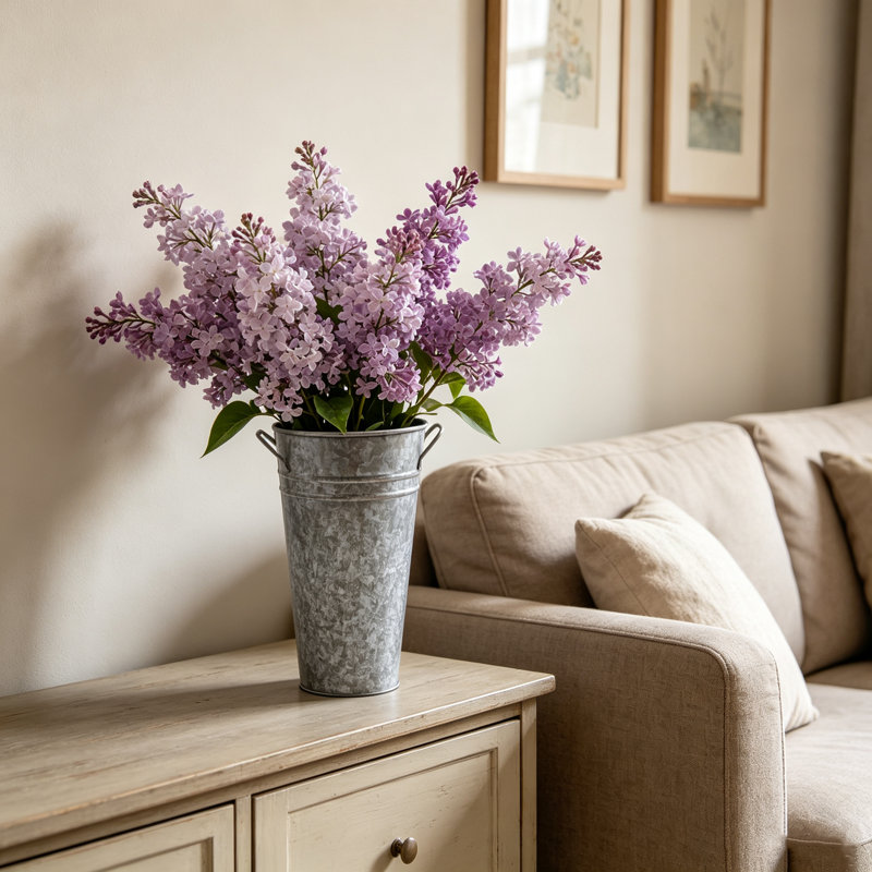 Ensemble de 2 seaux / vases galvanisés avec doublure en PVC Hosley, 5 po de diamètre x 9 po, cadeau idéal pour les arrangements floraux